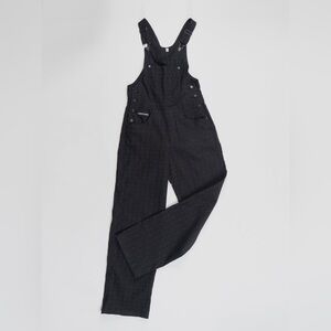 Heritage Workwear Co Women’s Playwear Overalls Textured Black Brocade Size XL